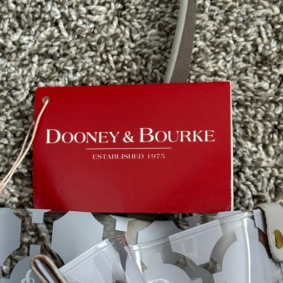 Dooney & Bourke White and Gray Geometric Tote - Picture 2 of 3